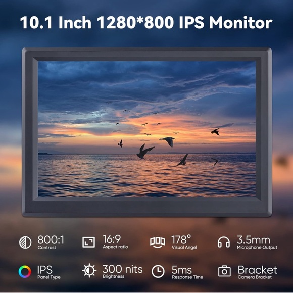 10.1'' Screen for Raspberry Pi Portable Laptop Monitor - Picture 2 of 2
